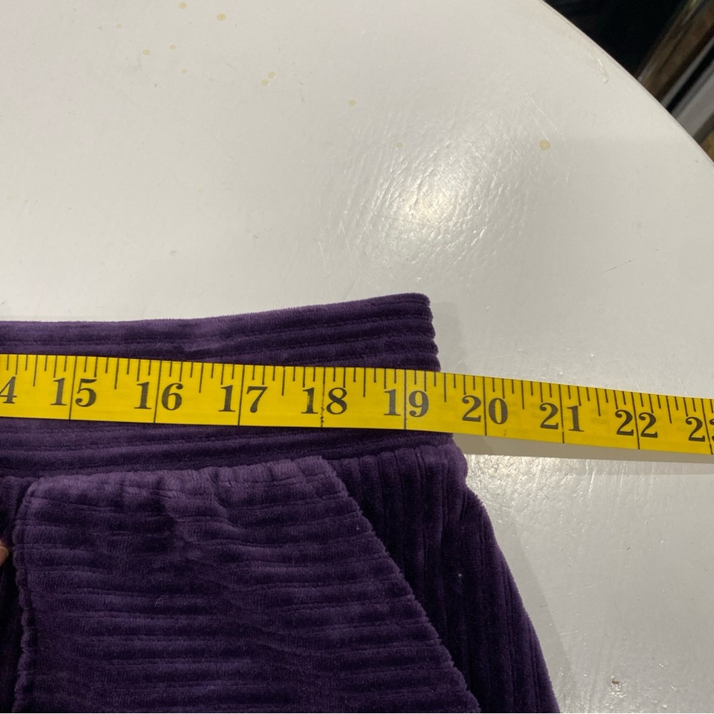 Set of 2 -Talbots Ribbed Knit Wide Leg Pull-On Joggers in Cream & Deep Purple - Picture 13 of 15